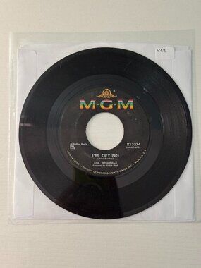 Vinyl Record Animals- I'm Crying/ Take It Easy Baby (45 RPM) | VG | Rock